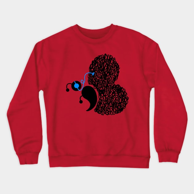Noise Semicolon Butterfly Crewneck Sweatshirt by birdiestreasuretrove